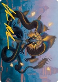 Ao, the Dawn Sky Art Card (25/81) (Gold-Stamped Signature) (25) [Art Series: Kamigawa: Neon Dynasty]