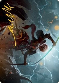 Raiyuu, Storm's Edge Art Card (Gold-Stamped Signature) (31) [Art Series: Kamigawa: Neon Dynasty]
