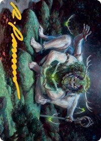 Myojin of Towering Might Art Card (Gold-Stamped Signature) (34) [Art Series: Kamigawa: Neon Dynasty]