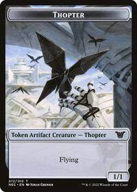 Thopter // Spirit (002) Double-Sided Token (12 // 2) [Commander: Kamigawa: Neon Dynasty]
