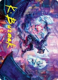 Thousand-Faced Shadow Art Card (Gold-Stamped Signature) (37) [Art Series: Kamigawa: Neon Dynasty]
