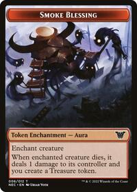 Smoke Blessing // Treasure Double-Sided Token (6 // 17) [Commander: Kamigawa: Neon Dynasty]