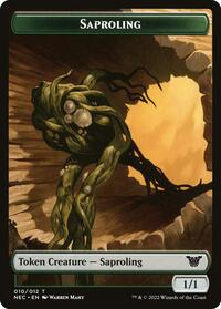 Saproling // Spirit (002) Double-Sided Token (10 // 2) [Commander: Kamigawa: Neon Dynasty]