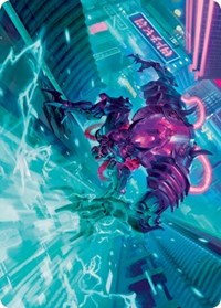 Surgehacker Mech Art Card (45) [Art Series: Kamigawa: Neon Dynasty]