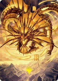Ao, the Dawn Sky Art Card (46/81) (Gold-Stamped Signature) (46) [Art Series: Kamigawa: Neon Dynasty]