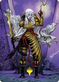 The Wandering Emperor Art Card (49/81) (Gold-Stamped Signature) (49) [Art Series: Kamigawa: Neon Dynasty]