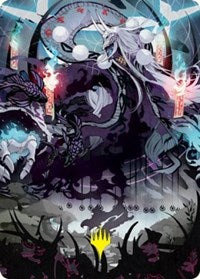 Echo of Death's Wail Art Card (Gold-Stamped Signature) (55) [Art Series: Kamigawa: Neon Dynasty]