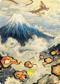 Mountain (299) Art Card (Gold-Stamped Signature) (78) [Art Series: Kamigawa: Neon Dynasty]