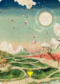 Plains (293) Art Card (79/81) (Gold-Stamped Signature) (79) [Art Series: Kamigawa: Neon Dynasty]