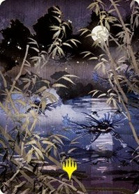 Swamp (297) Art Card (Gold-Stamped Signature) (81) [Art Series: Kamigawa: Neon Dynasty]
