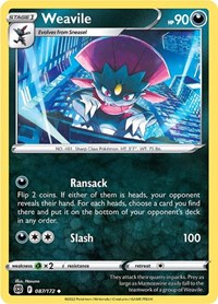 Weavile (087/172) [SWSH09: Brilliant Stars]