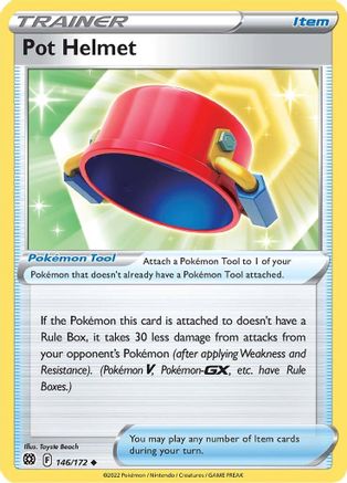 Pot Helmet 146/172  - Reverse Holofoil SWSH09 Brilliant Stars - Uncommon
