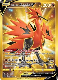 Galarian Zapdos V (Secret) (182/172) [SWSH09: Brilliant Stars]