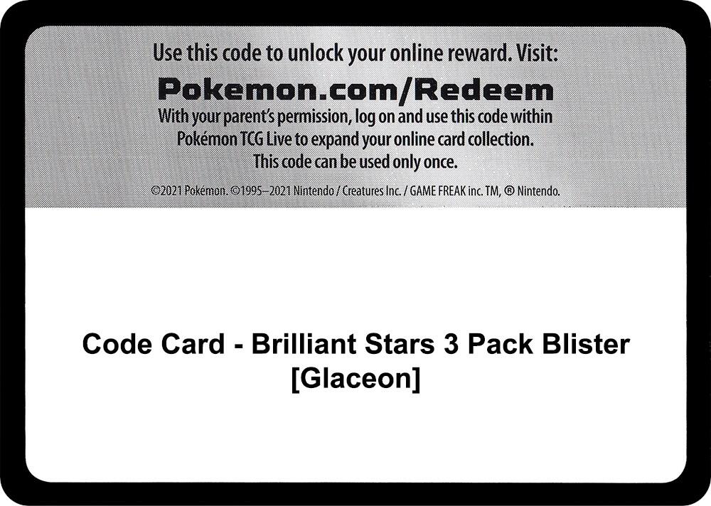 Code Card - Brilliant Stars 3 Pack Blister [Glaceon] [SWSH09: Brilliant Stars]
