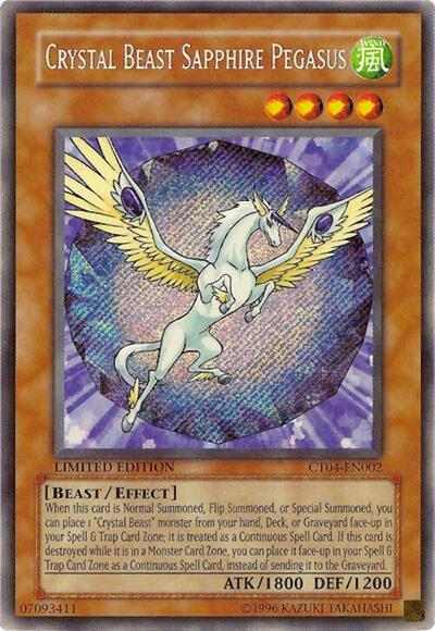 Crystal Beast Sapphire Pegasus (CT04-EN002) [2007 Collectors Tin]