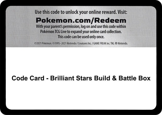 Code Card - Brilliant Stars Build & Battle Box [SWSH09: Brilliant Stars]