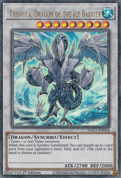 Trishula, Dragon of the Ice Barrier (Duel Terminal) (HAC1-EN054) [Hidden Arsenal: Chapter 1]