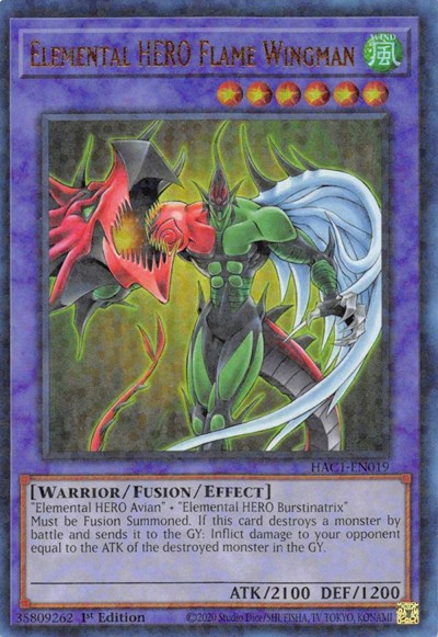 Elemental HERO Flame Wingman (Duel Terminal) (HAC1-EN019) [Hidden Arsenal: Chapter 1]