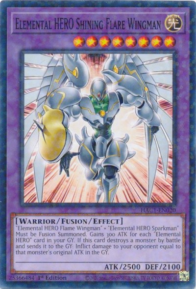 Elemental HERO Shining Flare Wingman (Duel Terminal) (HAC1-EN020) [Hidden Arsenal: Chapter 1]