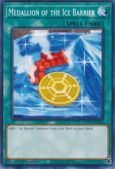 Medallion of the Ice Barrier (HAC1-EN055) [Hidden Arsenal: Chapter 1]