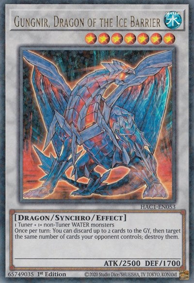 Gungnir, Dragon of the Ice Barrier (Duel Terminal) (HAC1-EN053) [Hidden Arsenal: Chapter 1]