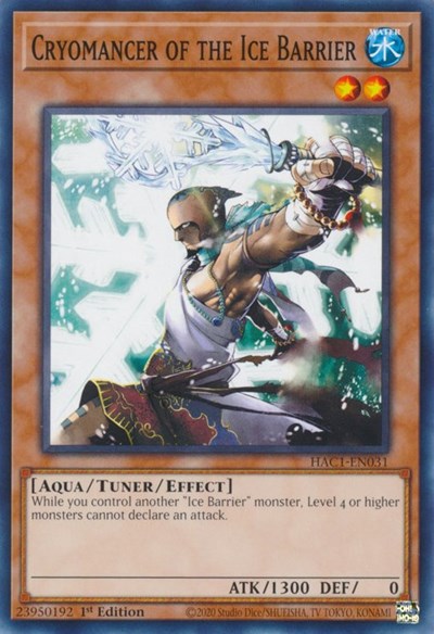 Cryomancer of the Ice Barrier (HAC1-EN031) [Hidden Arsenal: Chapter 1]