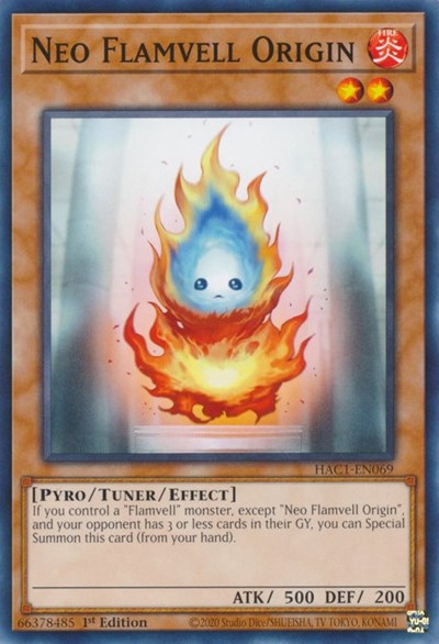 Neo Flamvell Origin (HAC1-EN069) [Hidden Arsenal: Chapter 1]