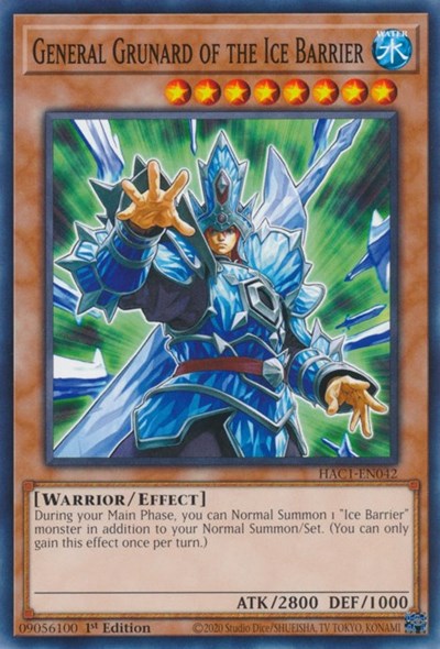 General Grunard of the Ice Barrier (HAC1-EN042) [Hidden Arsenal: Chapter 1]