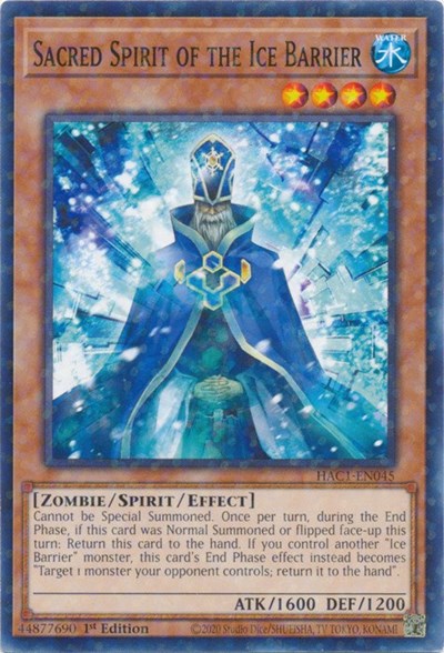 Sacred Spirit of the Ice Barrier (Duel Terminal) (HAC1-EN045) [Hidden Arsenal: Chapter 1]