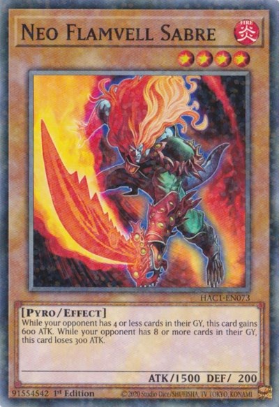 Neo Flamvell Sabre (Duel Terminal) (HAC1-EN073) [Hidden Arsenal: Chapter 1]