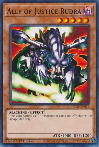 Ally of Justice Rudra (HAC1-EN079) [Hidden Arsenal: Chapter 1]