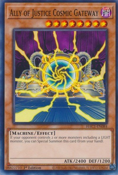 Ally of Justice Cosmic Gateway (HAC1-EN084) [Hidden Arsenal: Chapter 1]