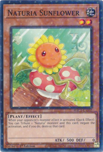 Naturia Sunflower (Duel Terminal) (HAC1-EN102) [Hidden Arsenal: Chapter 1]