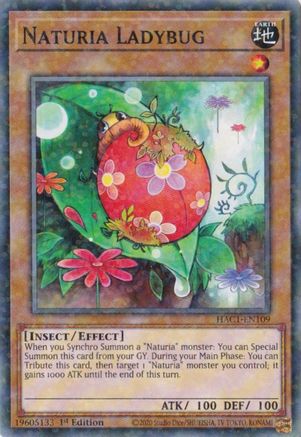 Naturia Ladybug (Duel Terminal) (HAC1-EN109) - Hidden Arsenal: Chapter 1 1st Edition