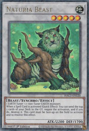 Naturia Beast (Duel Terminal) (HAC1-EN120) - Hidden Arsenal: Chapter 1 1st Edition