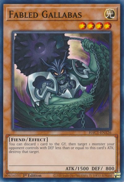 Fabled Gallabas (HAC1-EN126) [Hidden Arsenal: Chapter 1]