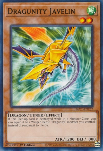 Dragunity Javelin (HAC1-EN157) [Hidden Arsenal: Chapter 1]