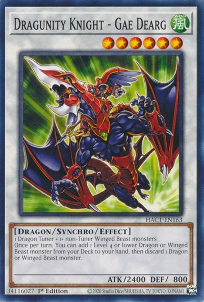 Dragunity Knight - Gae Dearg (HAC1-EN163) [Hidden Arsenal: Chapter 1]