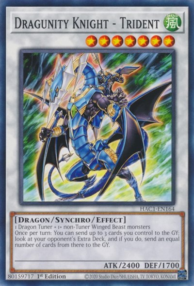 Dragunity Knight - Trident (HAC1-EN164) [Hidden Arsenal: Chapter 1]
