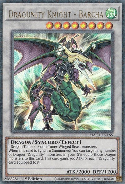Dragunity Knight - Barcha (Duel Terminal) (HAC1-EN165) [Hidden Arsenal: Chapter 1]