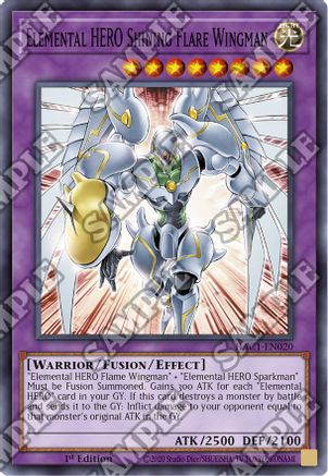 Elemental HERO Shining Flare Wingman (HAC1-EN020) - Hidden Arsenal: Chapter 1 1st Edition