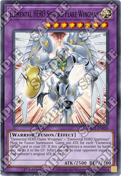 Elemental HERO Shining Flare Wingman (HAC1-EN020) [Hidden Arsenal: Chapter 1]