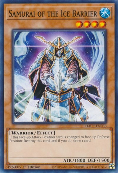 Samurai of the Ice Barrier (HAC1-EN038) [Hidden Arsenal: Chapter 1]