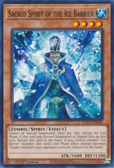 Sacred Spirit of the Ice Barrier (HAC1-EN045) [Hidden Arsenal: Chapter 1]