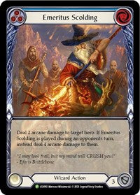Emeritus Scolding (Blue) (Extended Art) - LGS092 (LGS092) [Flesh and Blood: Promo Cards]