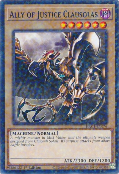 Ally of Justice Clausolas (Duel Terminal) (HAC1-EN076) [Hidden Arsenal: Chapter 1]