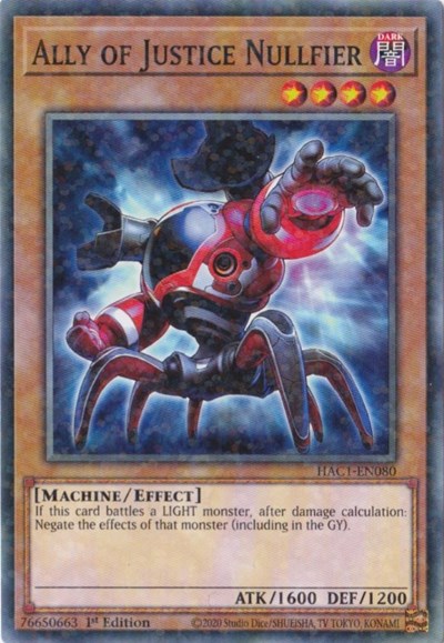 Ally of Justice Nullfier (Duel Terminal) (HAC1-EN080) [Hidden Arsenal: Chapter 1]