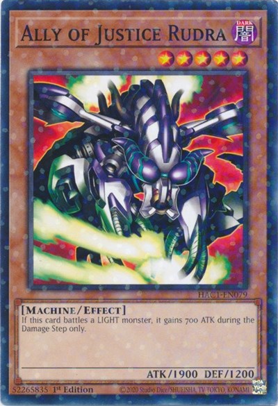 Ally of Justice Rudra (Duel Terminal) (HAC1-EN079) [Hidden Arsenal: Chapter 1]