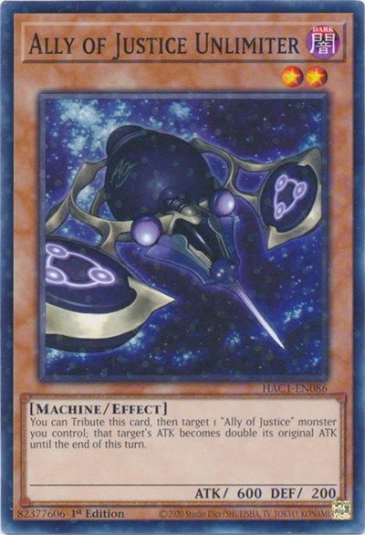 Ally of Justice Unlimiter (Duel Terminal) (HAC1-EN086) [Hidden Arsenal: Chapter 1]