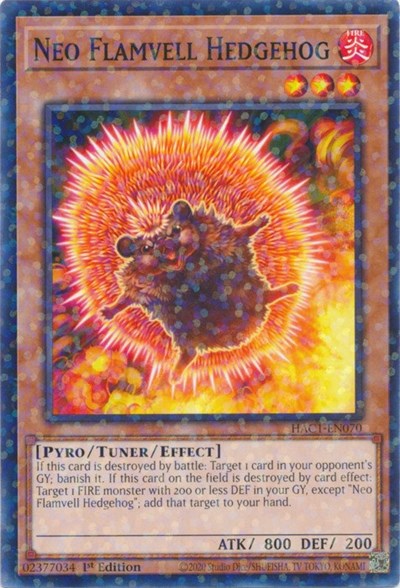 Neo Flamvell Hedgehog (Duel Terminal) (HAC1-EN070) [Hidden Arsenal: Chapter 1]